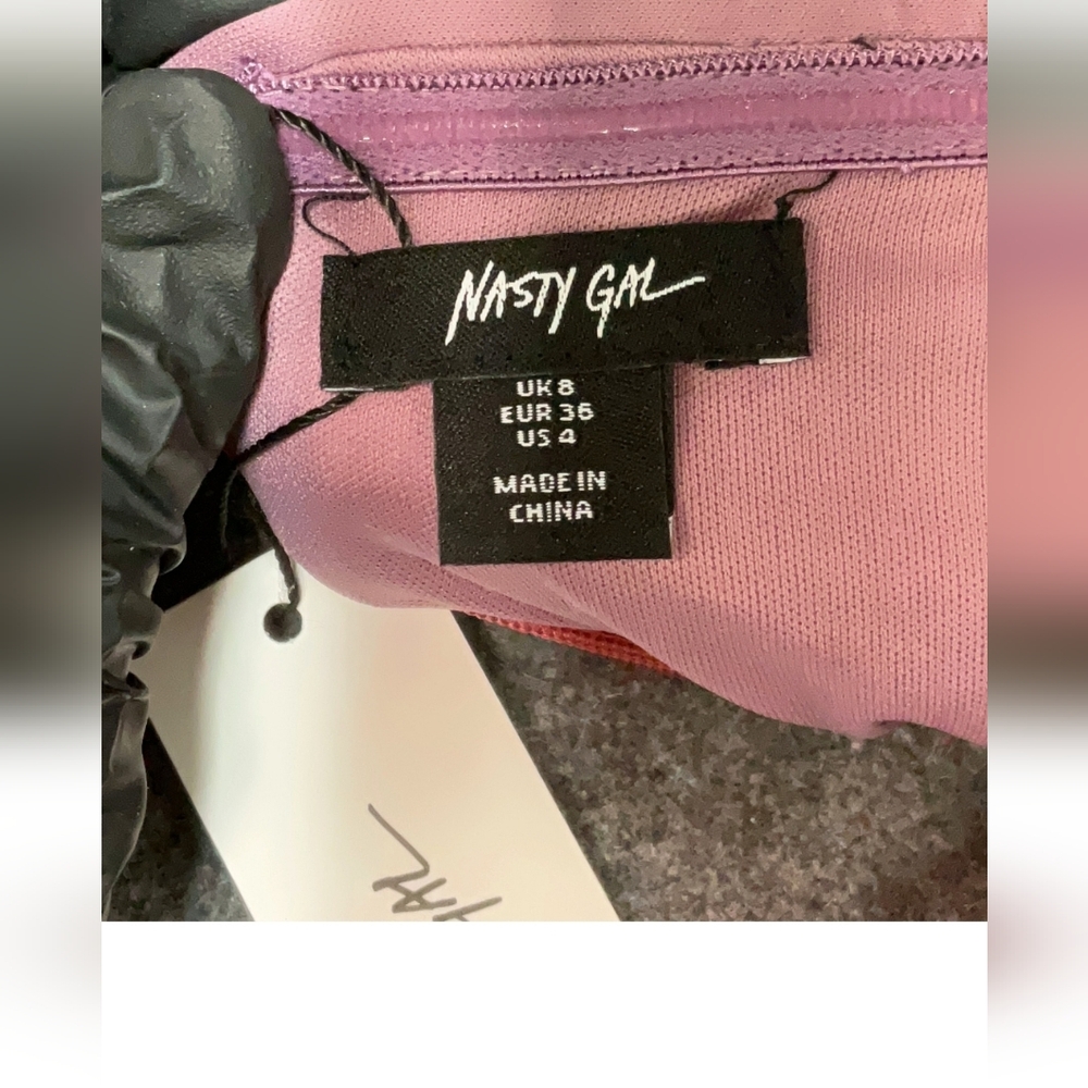 Nasty Gal Strapless Sequin Heart Jumpsuit in Pink and chartreuse - Picture 5 of 5